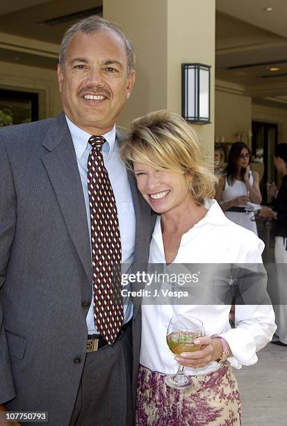 Dr. Dennis Slaymon and Joyce Ostin during Charles David and W Magazine Luncheon to Benefit Miracles and Wonders Foundation for Breast Cancer at...