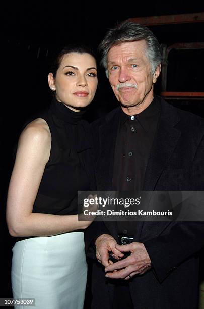 Julianna Margulies and Tom Skerritt 3837_033 during TBS/TNT Upfront - Rehearsals - April 22, 2004 at Armory in New York City, New York, United States.