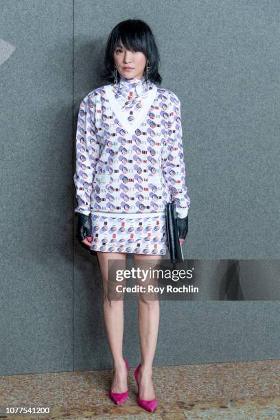Xun Zhou attends the Chanel Metiers D'Art 2018/19 Show at The Metropolitan Museum of Art on December 04, 2018 in New York City.