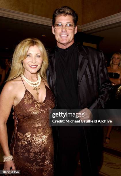 David Hasselhoff and wife Pamela during 11th Annual Race to Erase MS - Red Carpet at Century Plaza Hotel in Century City, California, United States.