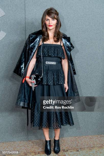 Helena Christensen attends the Chanel Metiers D'Art 2018/19 Show at The Metropolitan Museum of Art on December 04, 2018 in New York City.