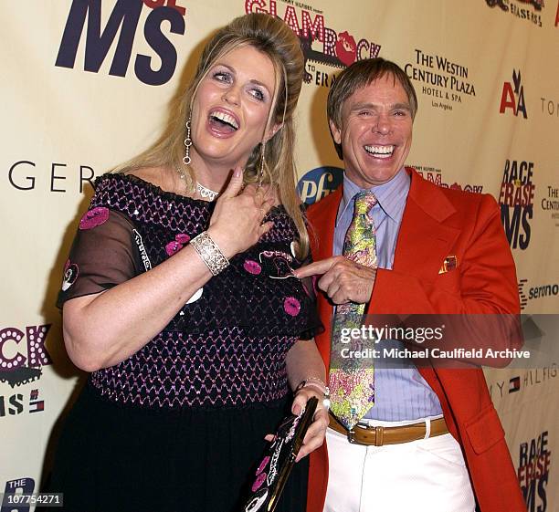 Nancy Davis and Tommy Hilfiger during 11th Annual Race to Erase MS - Red Carpet at Century Plaza Hotel in Century City, California, United States.