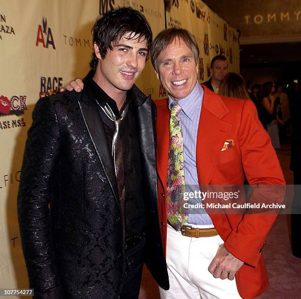 Brandon Davis and Tommy Hilfiger during 11th Annual Race to Erase MS - Red Carpet at Century Plaza Hotel in Century City, California, United States.