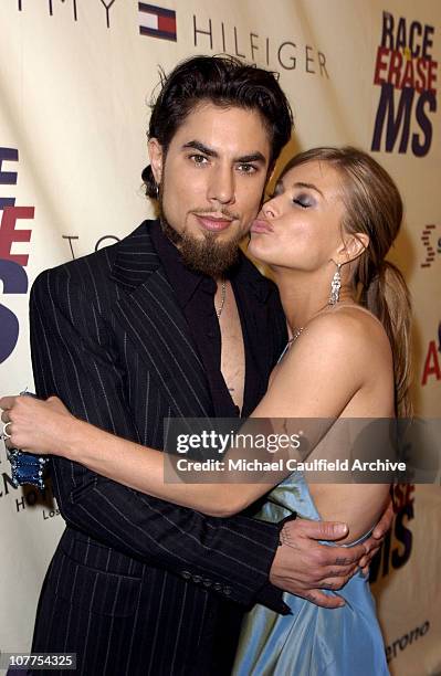 Dave Navarro and Carmen Electra during 11th Annual Race to Erase MS - Red Carpet at Century Plaza Hotel in Century City, California, United States.