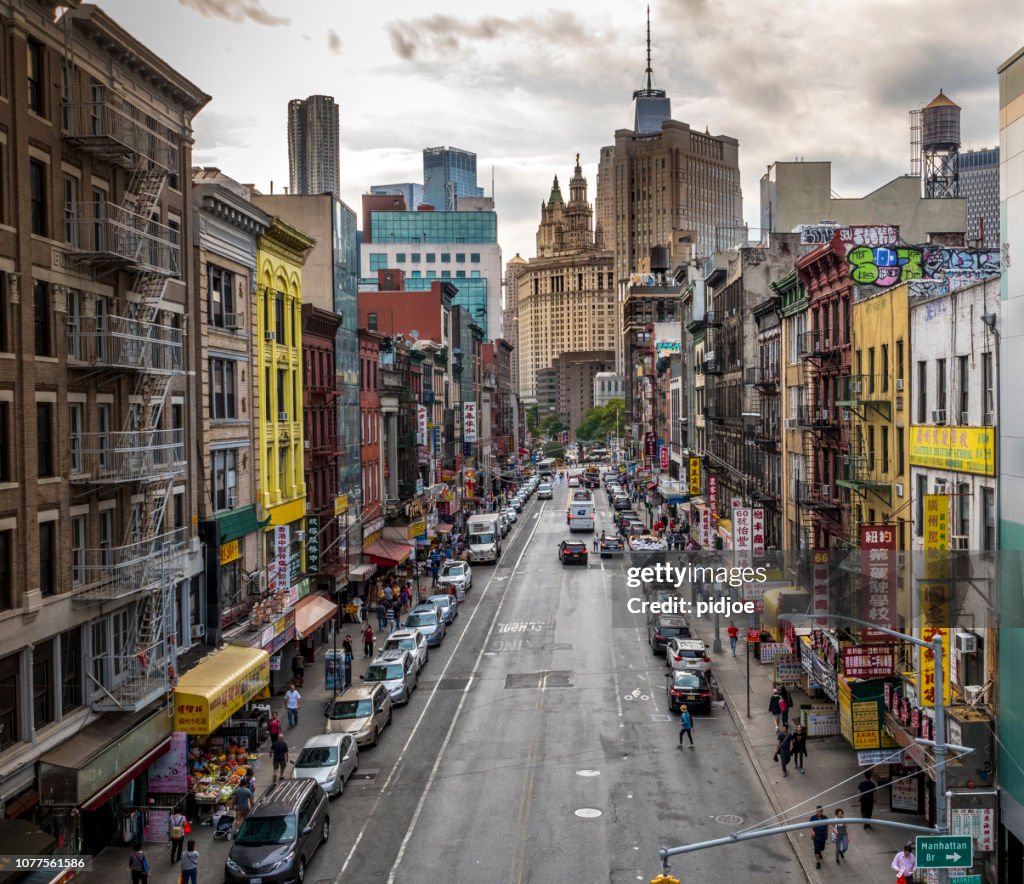 Lower Manhattan cityscape - Chinatown