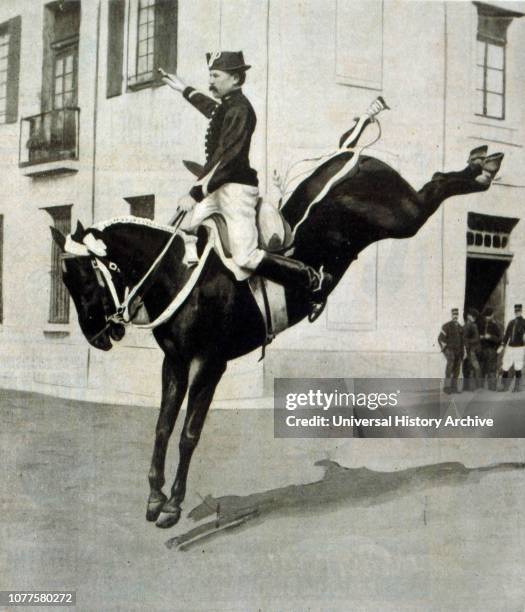 The Cavalry school , French military training establishment at Saumur. 1902.