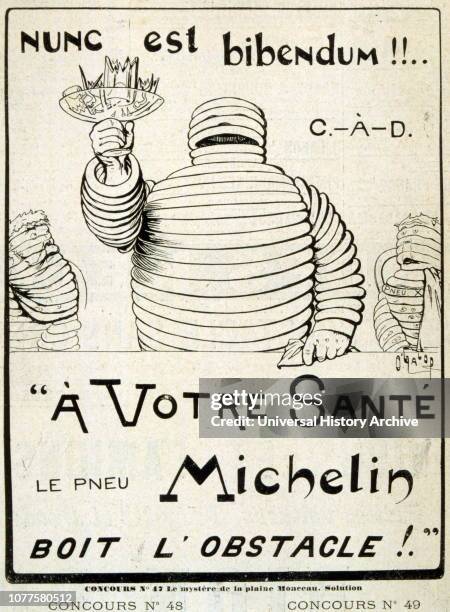 Advert for Michelin tyres, French 1901.