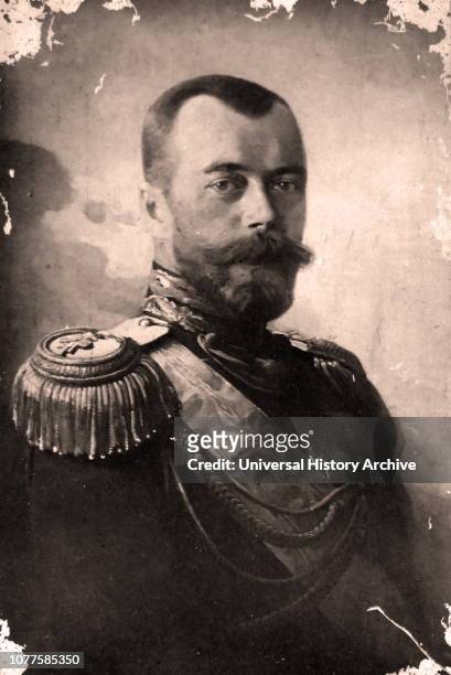Portrait of Nicholas II or Nikolai II , Tsar of Russia. Known as Saint Nicholas in the Russian Orthodox Church, was the last Emperor of Russia,...