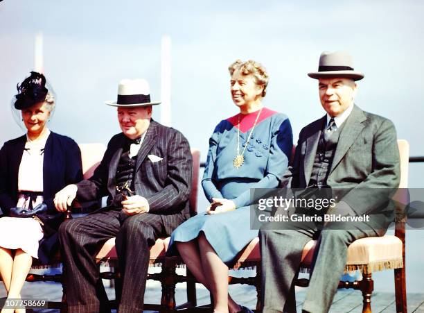 Second Quebec Conference, Photo taken on a terrace of the Citadelle of Quebec during the high level second conference. 12th  16th September 1944....