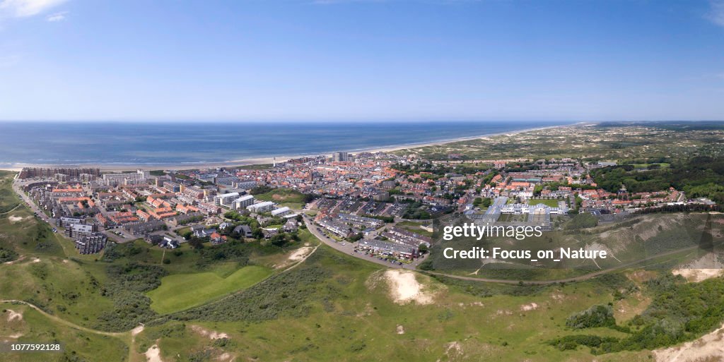 Egmond Aan Zee, Panorama geschossen mit einer Drohne