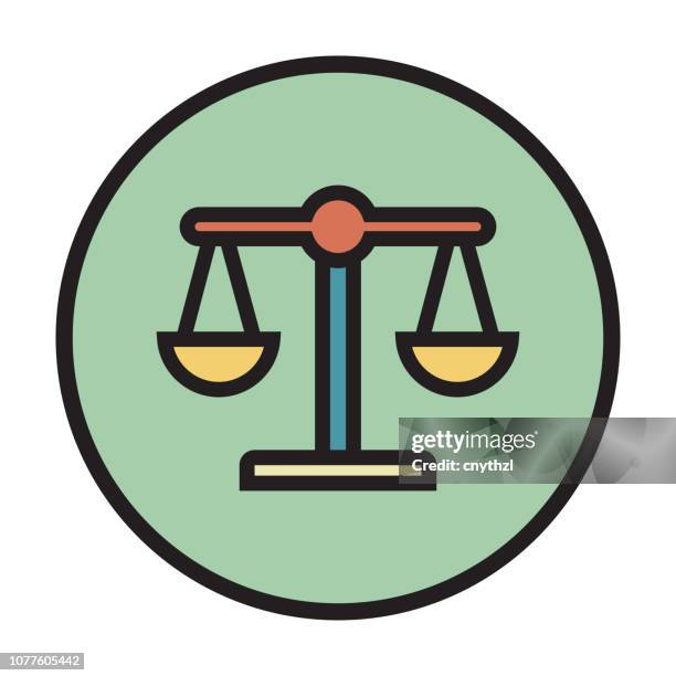 ethics flat line icon - code of ethics stock illustrations