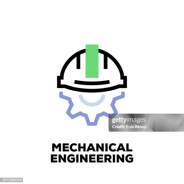 mechanical engineering line icon - computer chip hand stock illustrations