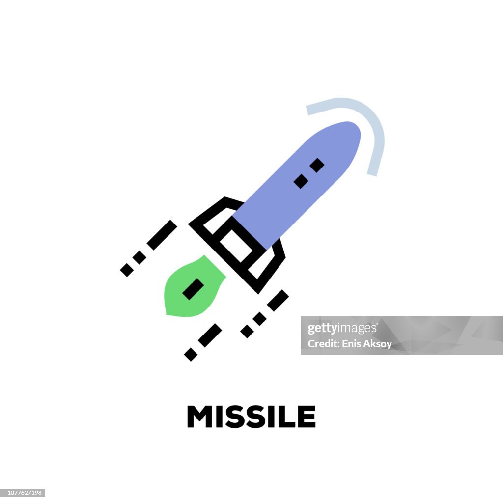 Rakete Liniensymbol
