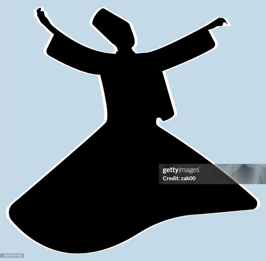 Whirling Dervish at Mevlevi Sama Ceremony