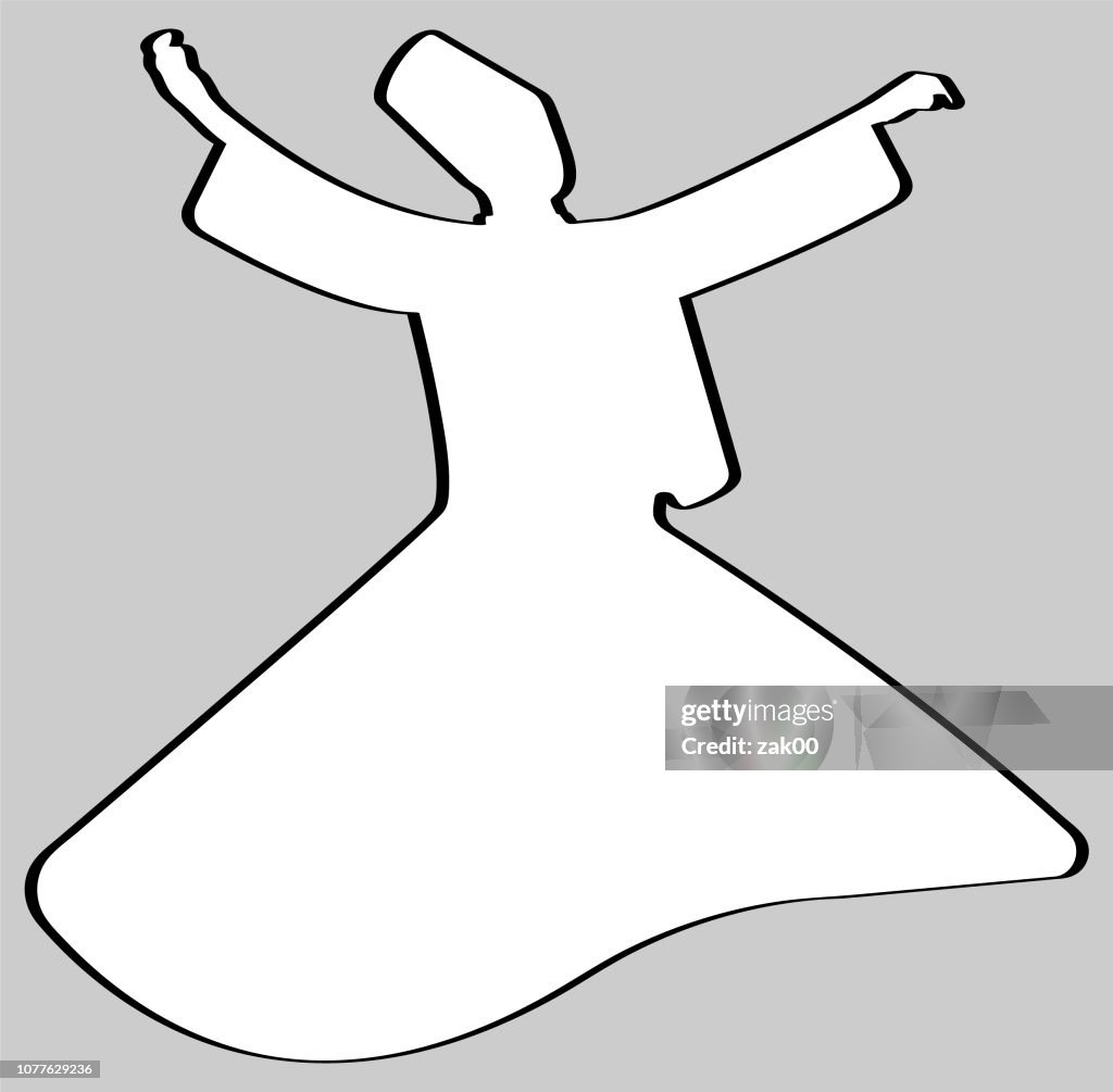 Whirling Dervish at Mevlevi Sama Ceremony