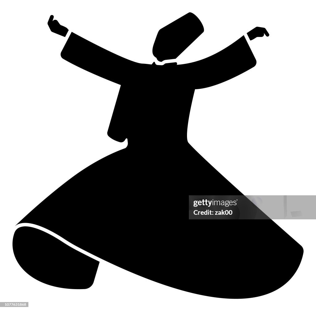 Whirling Dervish at Mevlevi Sama Ceremony
