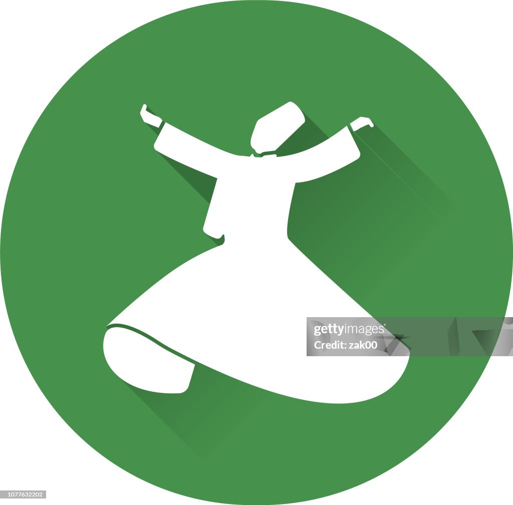 Whirling Dervish at Mevlevi Sama Ceremony