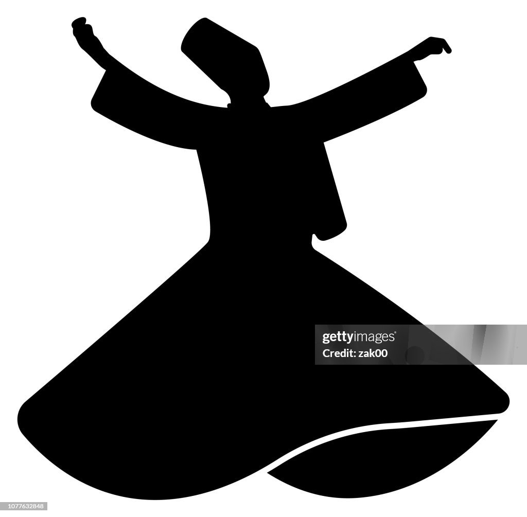 Whirling Dervish at Mevlevi Sama Ceremony