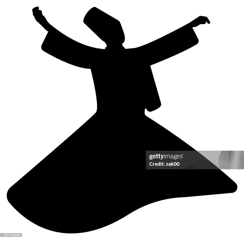 Whirling Dervish at Mevlevi Sama Ceremony