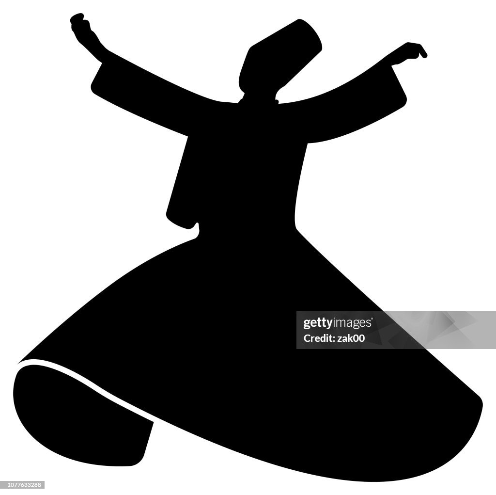 Whirling Dervish at Mevlevi Sama Ceremony