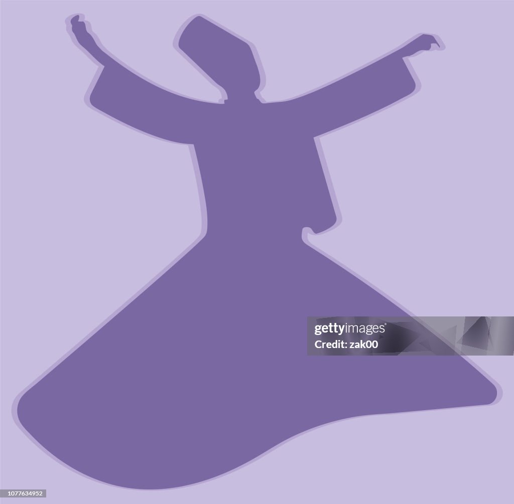 Whirling Dervish at Mevlevi Sama Ceremony
