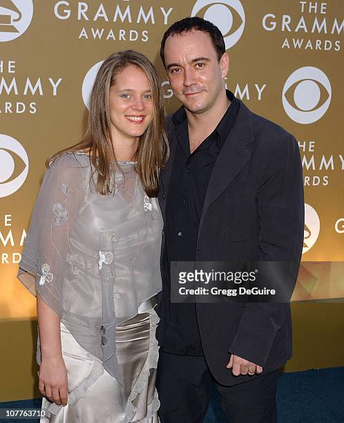Dave Matthews and wife Ashley during The 46th Annual GRAMMY Awards - Arrivals at Staples Center in Los Angeles, California, United States.
