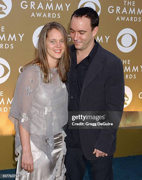 Dave Matthews and wife Ashley during The 46th Annual GRAMMY Awards - Arrivals at Staples Center in Los Angeles, California, United States.