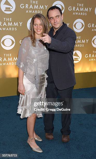 Dave Matthews and wife Ashley during The 46th Annual GRAMMY Awards - Arrivals at Staples Center in Los Angeles, California, United States.