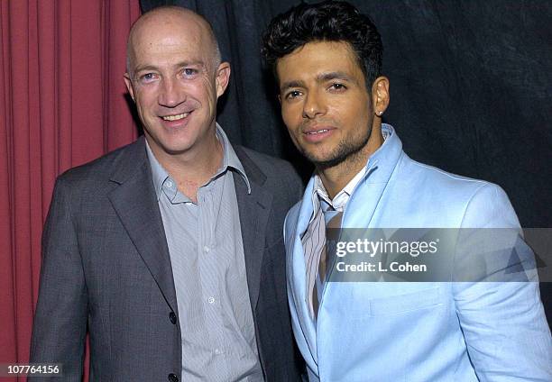 S Bryan Lourd and Robi Draco Rosa during Robi Draco Rosa - Showcase at The El Rey Theatre in Los Angeles, California, United States.