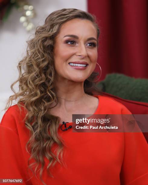 Actress Alexa PenaVega visits Hallmark's "Home & Family" at Universal Studios Hollywood on December 04, 2018 in Universal City, California.