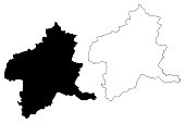 Gunma Prefecture map vector