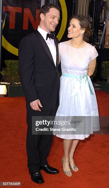 Joshua Malina and Melissa Merwin during 10th Annual Screen Actors Guild Awards - Arrivals at Shrine Auditorium in Los Angeles, California, United...