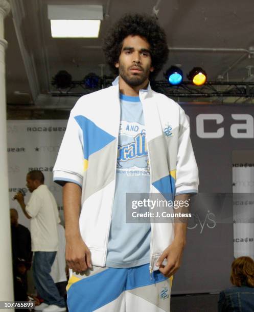 Model wearing ROCAWEAR 2004 Summer Apparel during ROCAWEAR Summer Apparel Fashion Show - Runway at Macy's Herald Square in New York City, New York,...