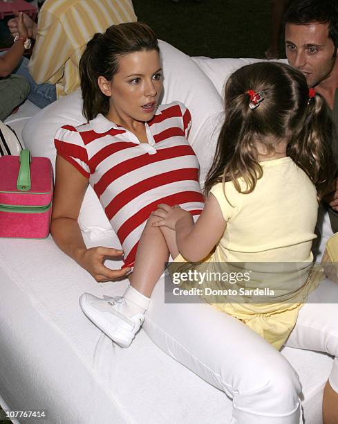 Kate Beckinsale and daughter during Juicy Couture Swimwear Launch at Private Residence in Los Angeles, California, United States.