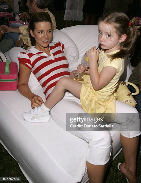 Kate Beckinsale and daughter during Juicy Couture Swimwear Launch at Private Residence in Los Angeles, California, United States.