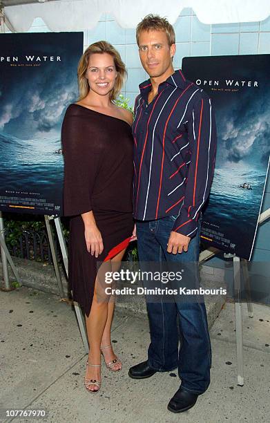 Blanchard Ryan and Daniel Travis during Open Water Special Screening Hosted by Lions Gate Films - Inside Arrivals at Clearview Chelsea West in New...