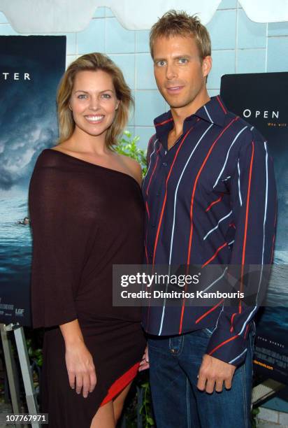 Blanchard Ryan and Daniel Travis during Open Water Special Screening Hosted by Lions Gate Films - Inside Arrivals at Clearview Chelsea West in New...