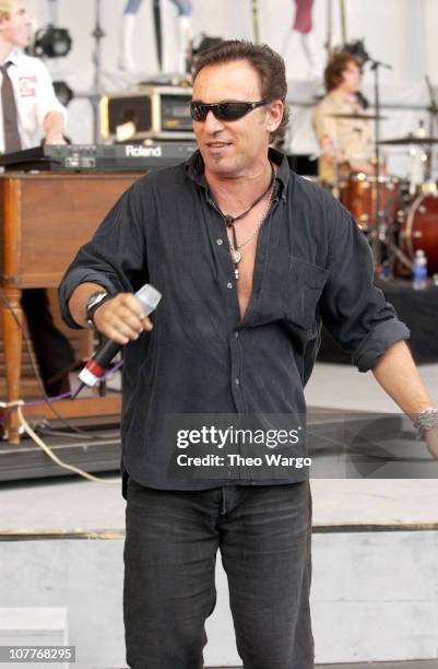 Bruce Springsteen during Little Steven's Underground Garage Festival Presented by Dunkin' Donuts - Show - August 14, 2004 at Randall's Island in New...