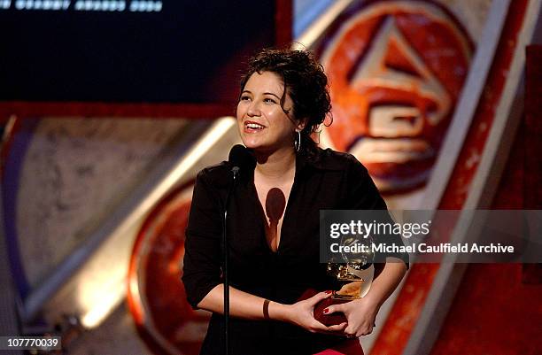 Maria Rita winner of Best New Artist during The 5th Annual Latin GRAMMY Awards - Show at Shrine Auditorium in Los Angeles, California, United States.