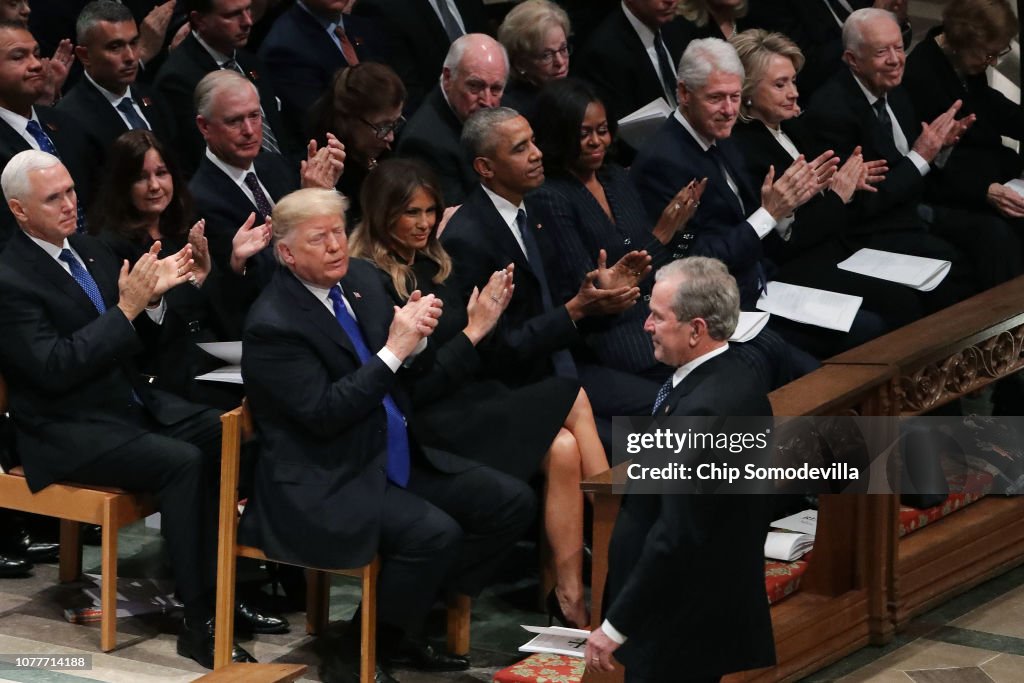 State Funeral Held For George H.W. Bush At The Washington National Cathedral
