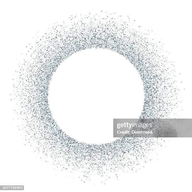 ilustraciones, imágenes clip art, dibujos animados e iconos de stock de marco de círculo vectorial plata brillo - color plateado