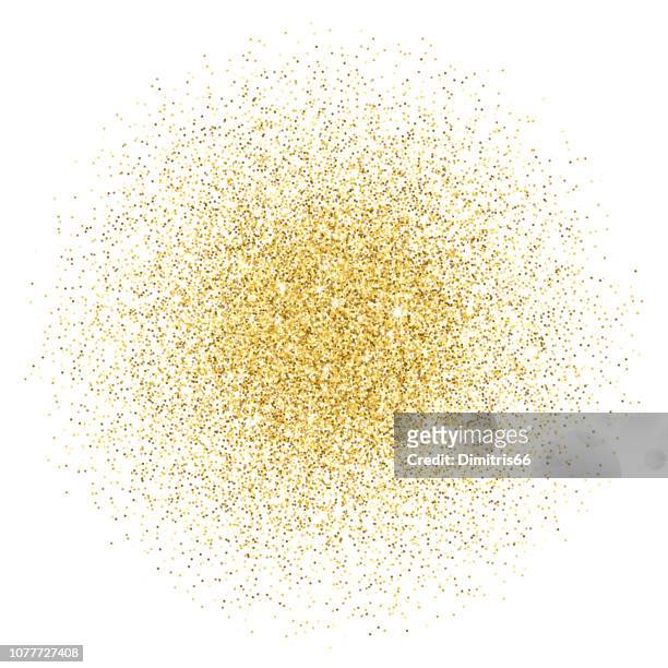 illustrazioni stock, clip art, cartoni animati e icone di tendenza di pila sfumatura glitter oro - sfondo bianco