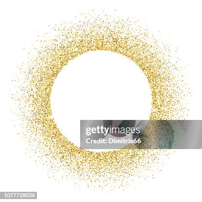 Gouden vector glitter cirkelframe Gouden vector glitter cirkelframe