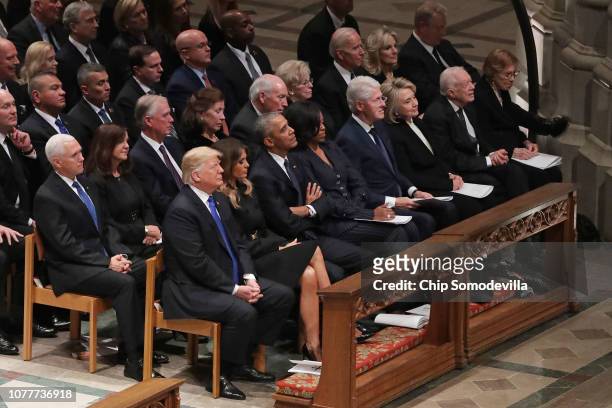 Vice President Mike Pence, Karen Pence, former Vice President Dan Quayle, Marilyn Quayle, former Vice President Dick Cheney, Lynne Chaney, former...
