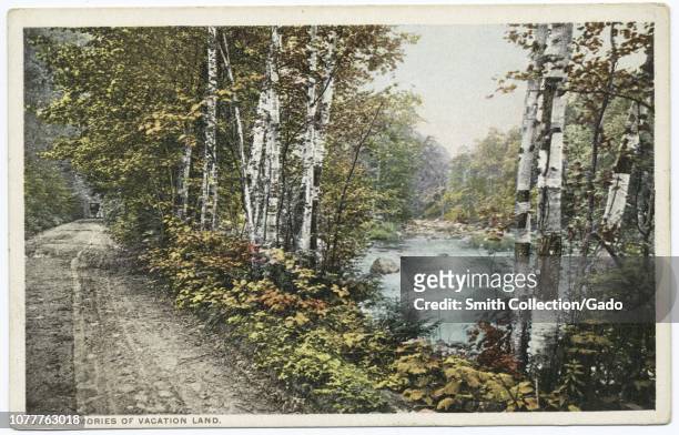 Detroit Publishing Company vintage postcard reproduction of the Vacation Land in Bar Harbor, Maine, 1914. From the New York Public Library.