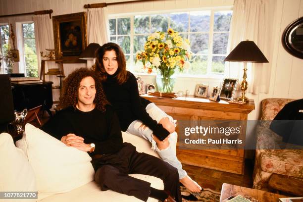 Kenny G at home with his wife who he married in 1992, Lyndie Benson ,he was born Kenneth Bruce Gorelick, better known by his stage name Kenny G, is...