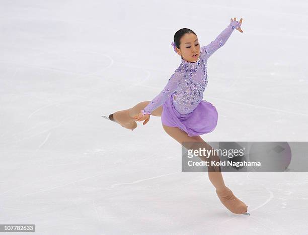 Mao Asada competes in the LadiesÕ Free Program during the Japan Figure Skating Championships 2010 at Big Hat on December 25, 2010 in Nagano, Japan.