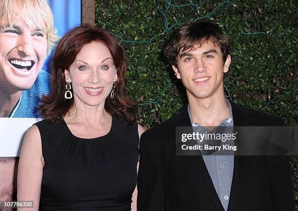 Actress Marilu Henner and her son Nicholas Morgan Lieberman arrive at the Los Angeles Premiere "How Do You Know" at Regency Village Theatre on...