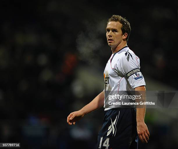 Kevin Davies of Bolton Wanders looks on during the Barclays Premier League match between Bolton Wanderers and West Bromwich Albion at Reebok Stadium...