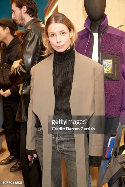 Irina Lakicevic attends the Eye/LOEWE/Nature launch at exclusive pop-up on Brewer Street on January 5, 2019 in London, England.